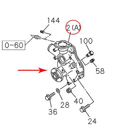 Water Pump 8971828531 for Hitachi EG30 EX40U EX50U EX50UNA EX55UR-3 Excavator