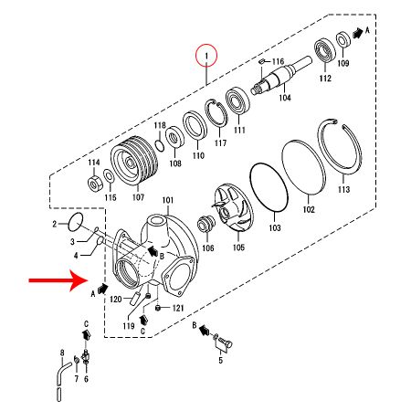 Water Pump H3754500030 H3754510030 H3754510031 for Hitachi EX1200-5 EX1200-5C with Isuzu S6R Engine