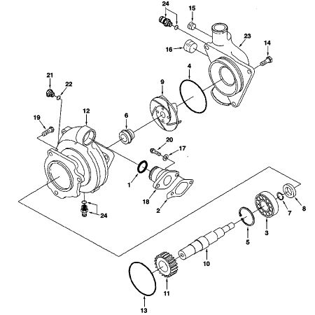 Bomba de água SA3803403 para escavadeira Volvo EC360 EC460