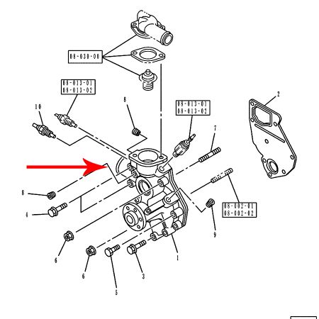 مضخة مياه VI8980489381 لحفارة New Holland E80BMSR E70BSR