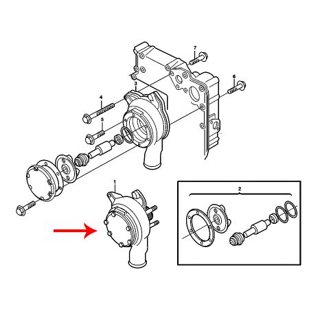 Bomba de água VOE11708917 VOE11713854 para escavadeira Volvo L50D EC160 EW140