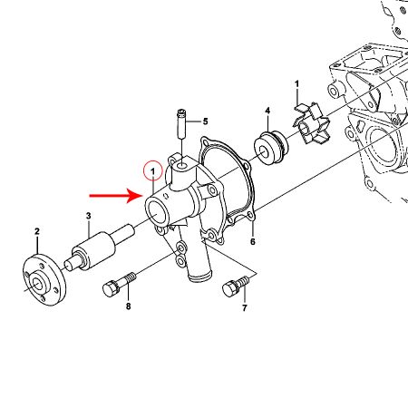 Bomba de água VOE22554537 para escavadeira Volvo EC15D EC18D EC20D