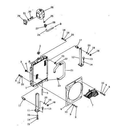 Water Radiator Core ASS'Y 6638609 for Bobcat Excavator 100