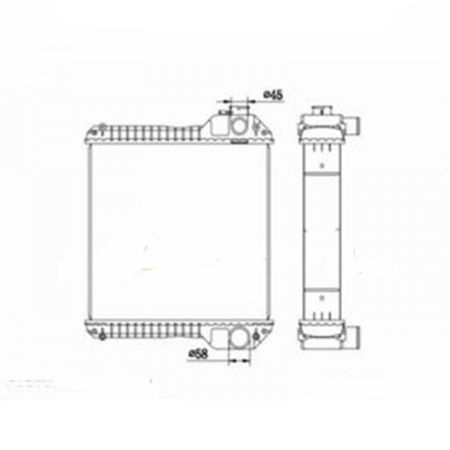 Buy Water Tank Radiator 128/14077 for JCB Excavator 4CX444 SUPER 3CXS-PC 4CN444 SUPER 4CXSM444 4CX444 4C 4CN-4WS PC 4CX-PC 3CX 215/3CX 15 from YEARNPARTS online store