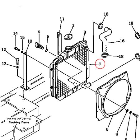 Radiador de tanque de água 20M-03-11111 para escavadeira Komatsu PC05-6 PC07-1 PC10-6 PC15-2 PC15-2A PC15T-2 com motor 3D75