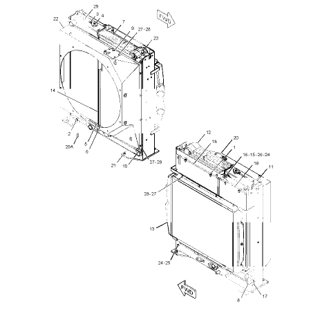 Water Tank Radiator 281-3449 2813449 for Caterpillar CAT 328D LCR Excavator