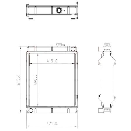 Water Tank Radiator 30925376 for JCB Excavator ROBOT 160HF ROBOT 170HF ROBOT 170 ROBOT 160