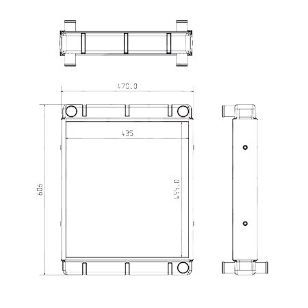 Water Tank Radiator 30925510 for JCB Excavator  TLT 30D TLT 30G TLT 25G TLT 20G TLT 30D 4WD TLT 25D
