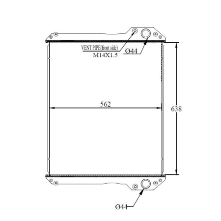 Water Tank Radiator 30925728 30-925728 30925728 for JCB Excavator .714 718 714 722 .722 .718