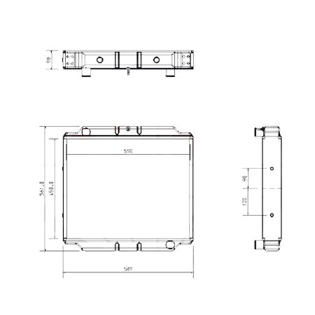 Water Tank Radiator 30/926052 for JCB Excavator 930-4T2 940-2T2 940-4T2 RTFL926-2T2 RTFL926-4T2 RTFL930-2T2 RTFL930-4T2 RTFL940-2T2 RTFL940-4T2
