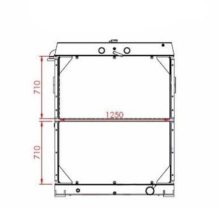 Water Tank Radiator 4181348 4214350 for Hitachi Excavator EX1800