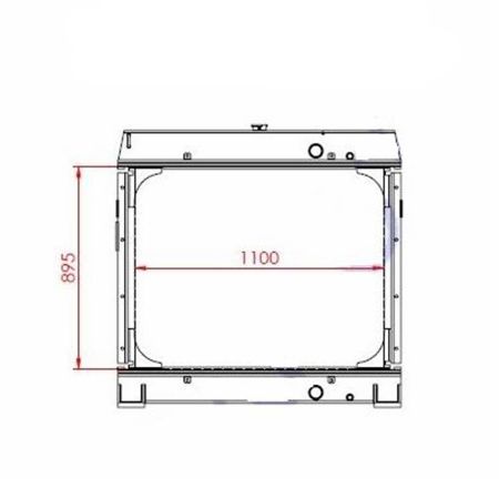 Water Tank Radiator 4410245 4410213 for Hitachi Excavator EX550-5 JPN EX600H-5 EX600H-5 JPN with Cummins Engine
