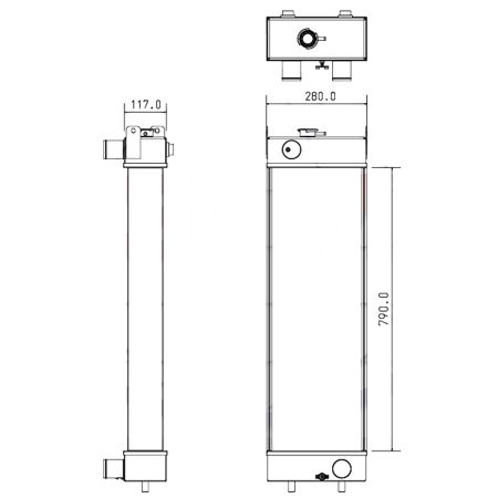 Water Tank Radiator 72281457 72281456  for Case Excavator CX27B CX20B CX22B