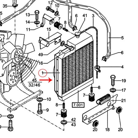 Water Tank Radiator 84090617 2907486 for New Holland EC45 Excavator