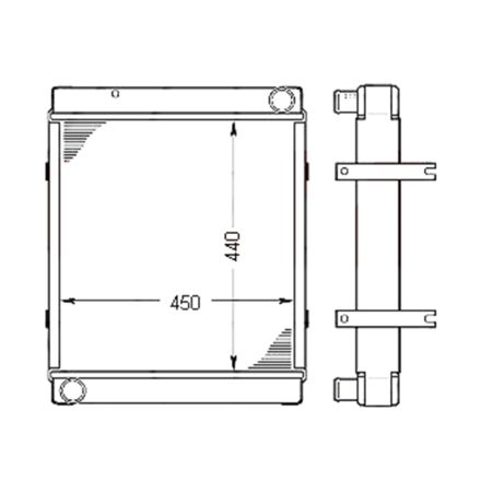 Water Tank Radiator 92300400 for JCB Excavator 415 425 .425 Dozer .420 Dozer 406; .410 Dozer 420 410 412 408 Farm Master