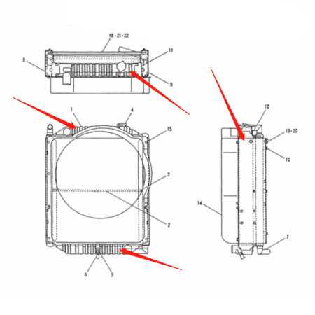 Water Tank Radiator ASS'Y LP05P00006F1 for Kobelco Excavator SK120-5 SK120LC-5