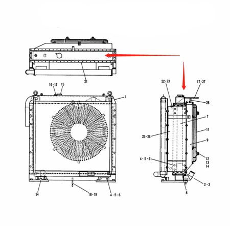 BUY Water Tank Radiator ASS'Y LS05PU0001S001 for Kobelco Excavator SK400-4 SK400LC-4 from YEARNPARTS online store
