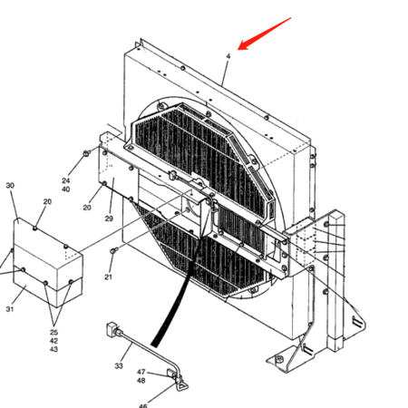 Water Tank Radiator ASS'Y LV05P00011F1 for Kobelco Excavator SK850