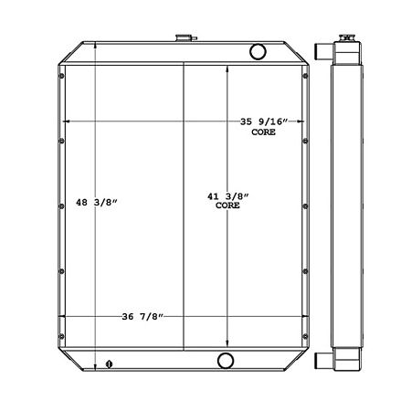 Water Tank Radiator LN00121 for Case CX330 Excavator