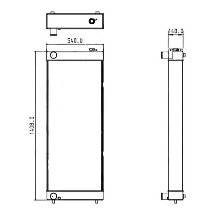 Water Tank Radiator LN003100 for Case CX470C CX490D LC CX500D LC CX500D RTC CX490D RTC Excavator