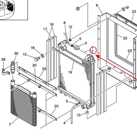 Water Tank Radiator PH05P00012S001 PH05P00012F1 for New Holland EH45 Excavator