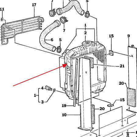Water Tank Radiator PJ7413165 for Volvo EC14 Excavator