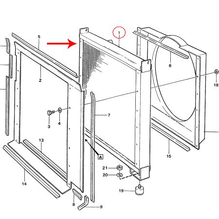 Radiateur de réservoir d'eau VOE14254659 pour pelle Volvo EC200 EC230B EW200 EW230B