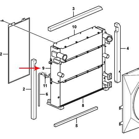 Water Tank Radiator VOE14566613 for Volvo ECR235C Excavator with D6E Engine