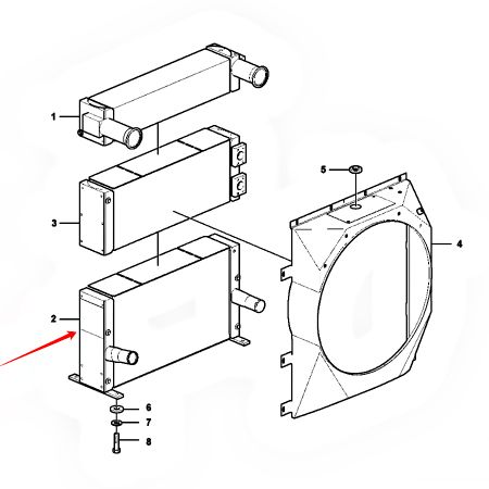 Water Tank Radiator VOE17204963 VOE17424908 for Volvo EC140D EC140E Excavator