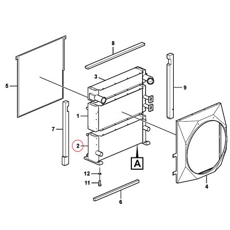 Water Tank Radiator VOE17217286 for Volvo EC220D EC235D Excavator with D6H Engine