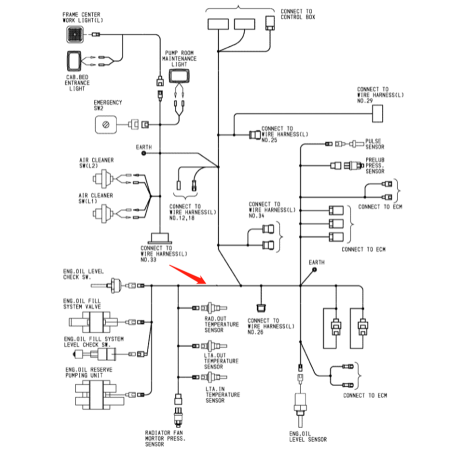 Wiring Harness 0006971 for Hitachi Excavator EX8000 EX8000-6