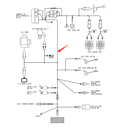 Wiring Harness 2049142 for Hitachi Excavator EX5500-5