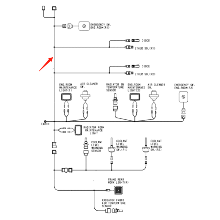 Wiring Harness 2057445 for Hitachi Excavator EX8000 EX8000-6