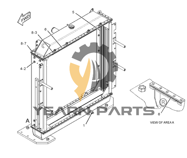 water-radiator-core-ass-y-149-7703-1497703-for-caterpillar-excavator-cat-345b-w345b