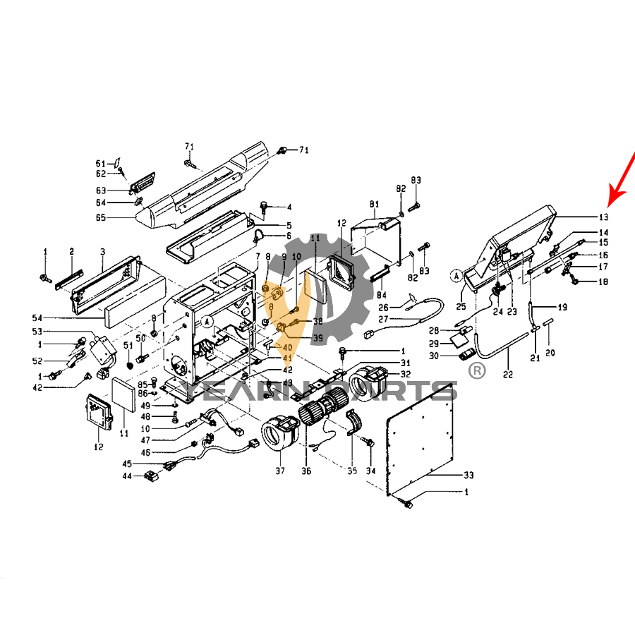 A/C Evaporator 099-6730 0996730 for Caterpillar Excavator CAT 307 E110B E120B E200B E240B E240C E300B E70B EL200B EL240B EL240C EL300B