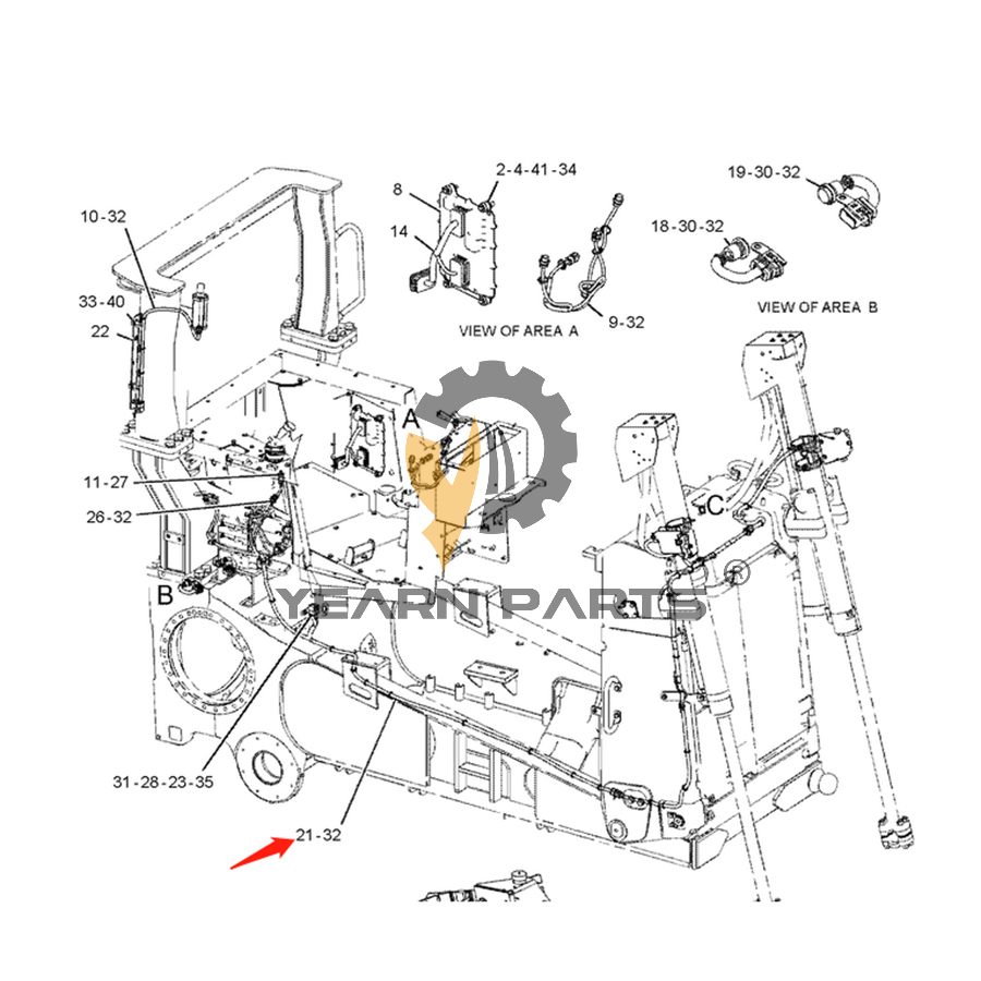 Chassis Wiring Harness 381-3299 3813299 for Caterpillar CAT Track Type Tractor D7R XR Engine C9
