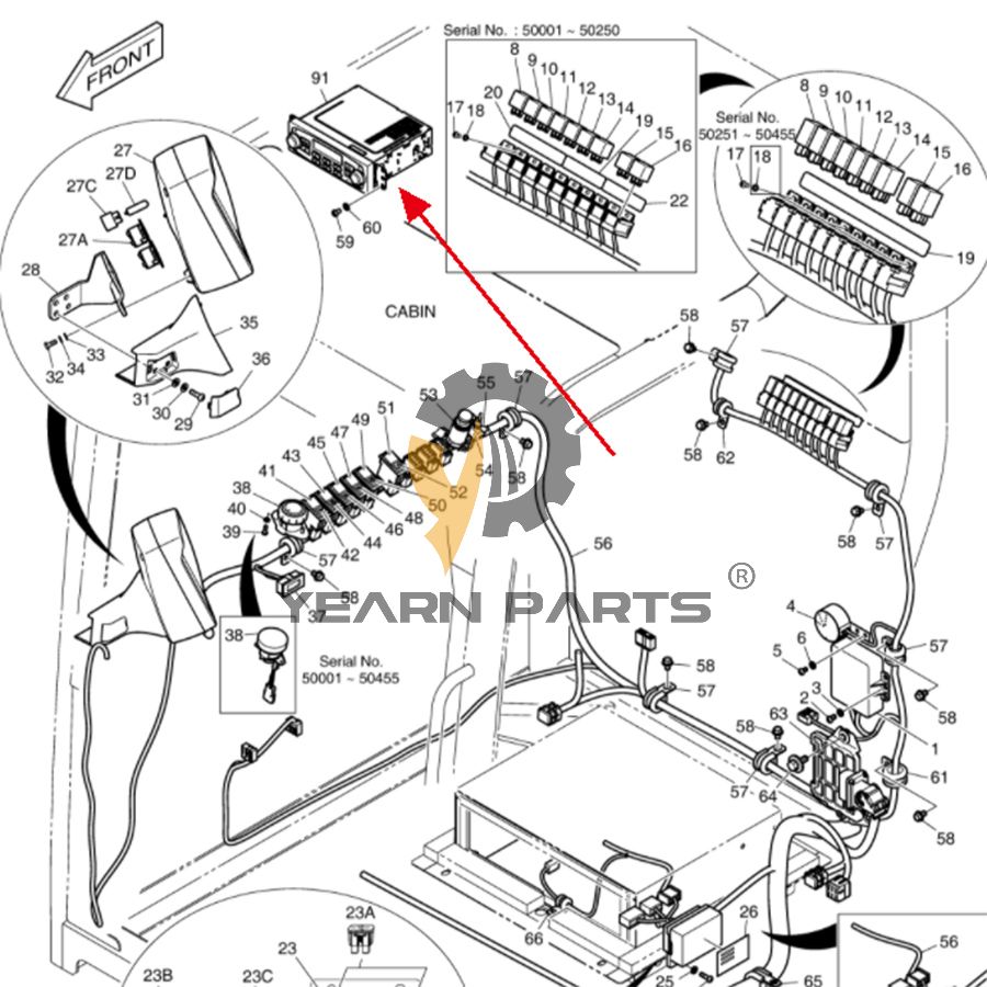 Conteol Unit K1036205 for Doosan DX60R DX80R