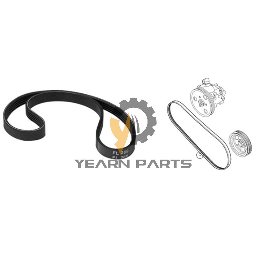 Cooling Fan Belt VI8980892230 for Kobelco Excavator 75SR ACERA Isuzu Engine AP-4LE2XASS01