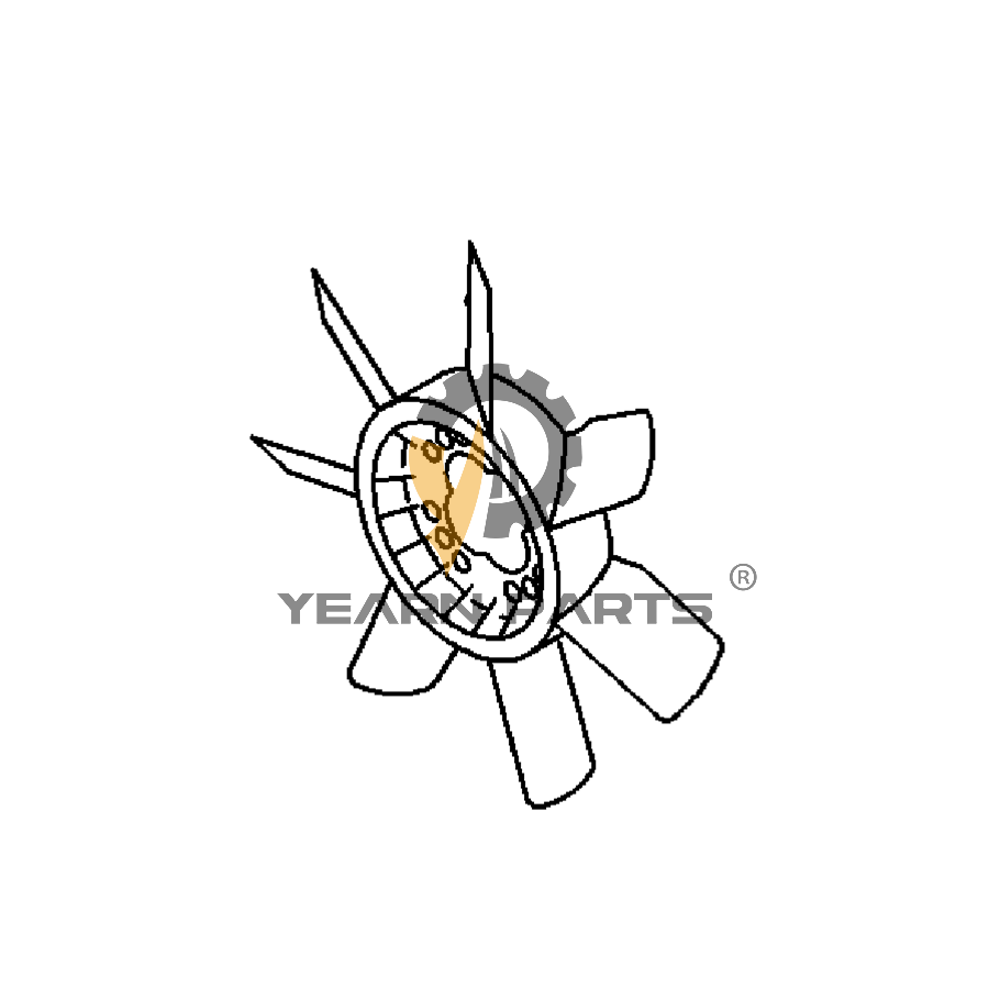 Cooling Fan Blade 1136601550 for Hitachi Excavator EX100W EX100WD EX160WD