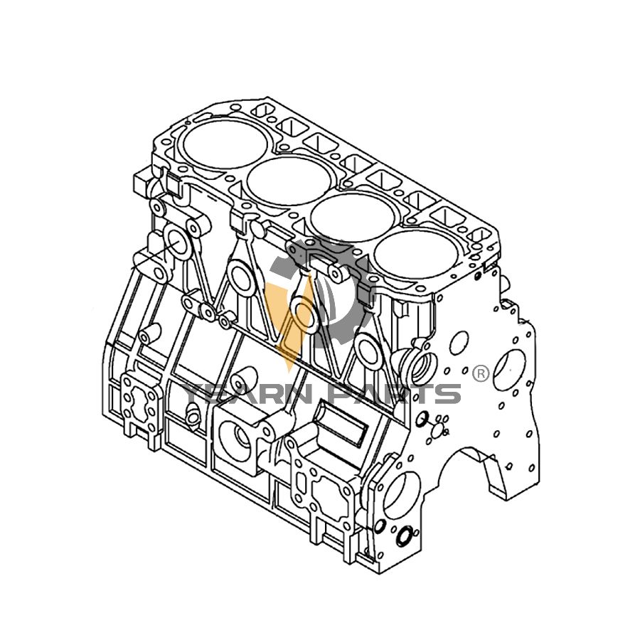 Cylinder Block Assy K9006174 for Doosan DX55 DX60R E60 E80 SOLAR 75-V