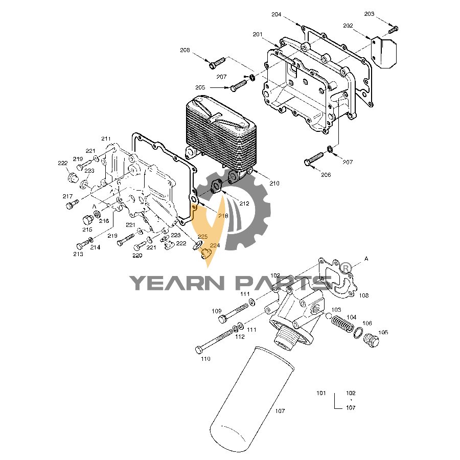 Engine Oil Cooler 65.05606-5027B for Doosan Daewoo Excavator SOLAR 330LC-V SOLAR 340LC-7 SOLAR 340LC-V SOLAR 400LC-V