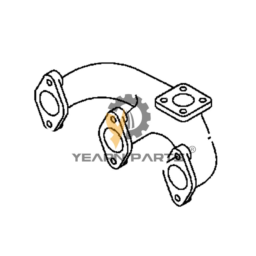 Exhaust Manifold 5863016560 for Hitachi Excavator EX17U EX17UNA ZX16 ZX18