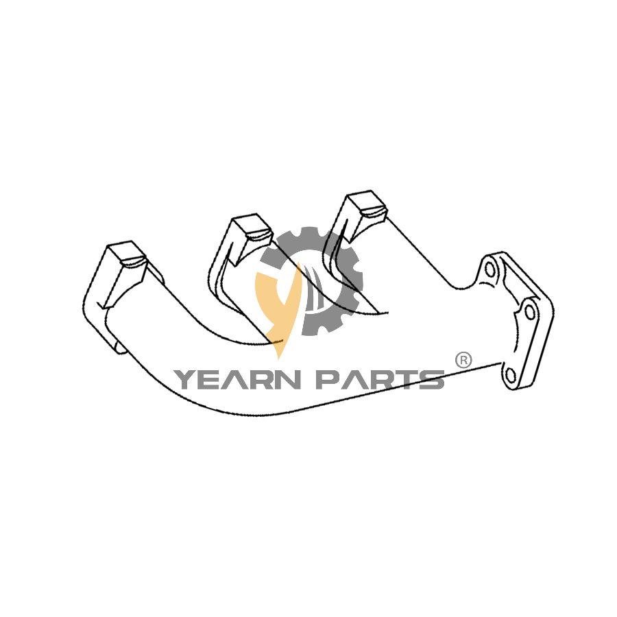 Exhaust Manifold 8944232360 for Hitachi Excavator EX12 EX15 EX20UR EX20UR-2 EX30UR EX30UR-2