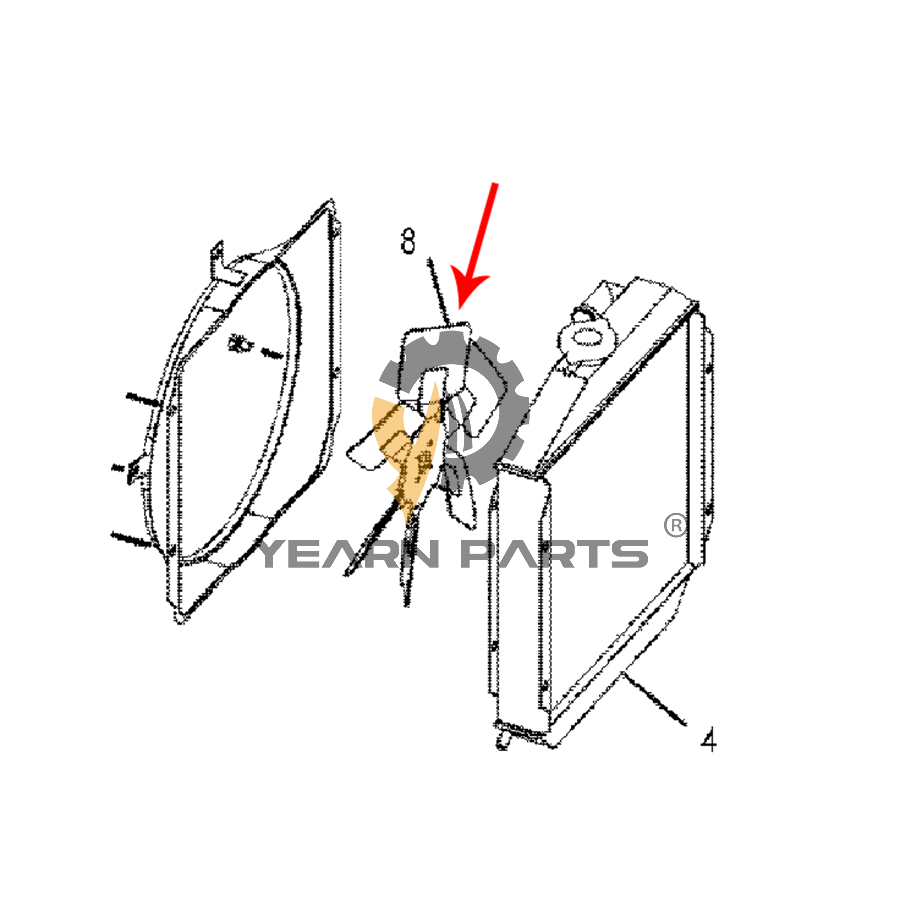 Fan Cooling Blade With 6 Blades 149-5463 1495463 for Caterpillar Excavator CAT 301.5 301.6 301.8 Engine 3303
