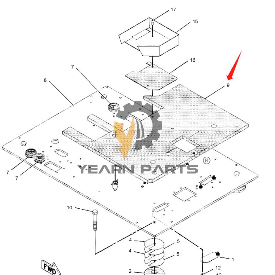 Floor Mat 169-8252 for Caterpillar CAT 307B Excavator