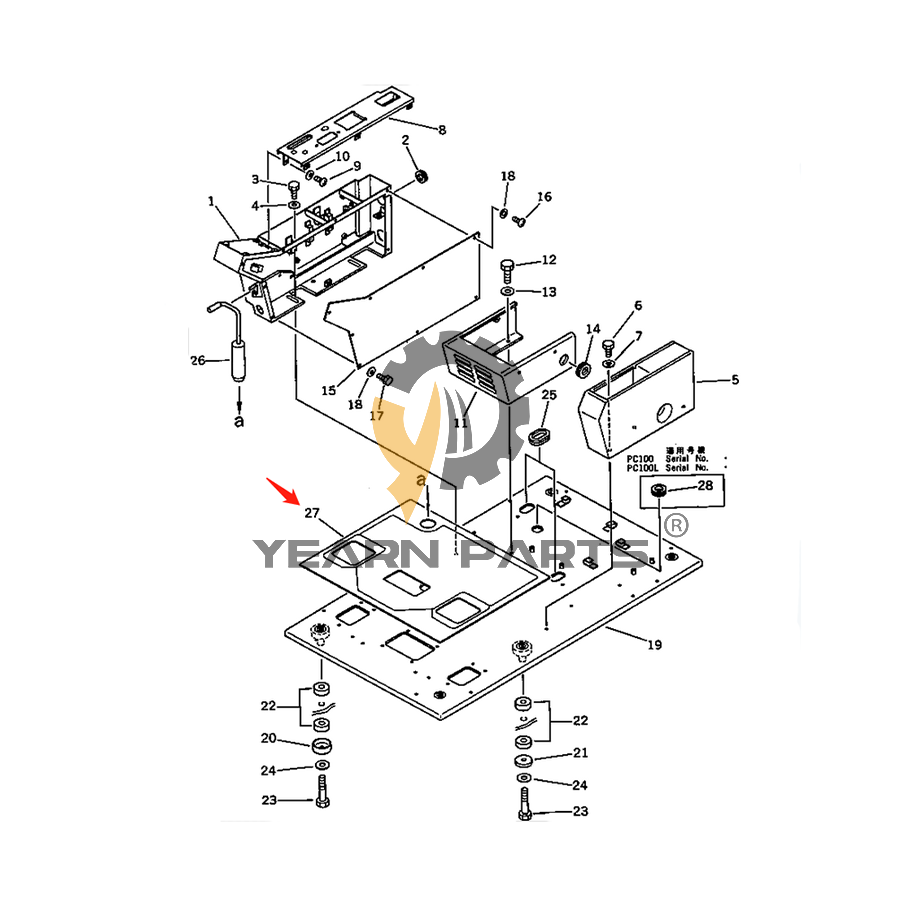 Floor Mat 203-54-41382 2035441382 for Komatsu Excavator PC100-3 PC120-3 PC150-3 PC60-5 PC80-3