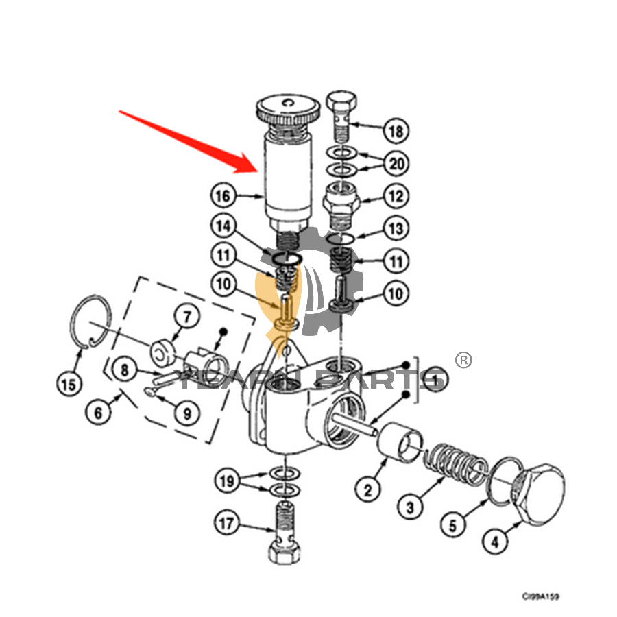 Buy Fuel Pump 289318A1 for Case Excavator 9021 9013 from soonparts