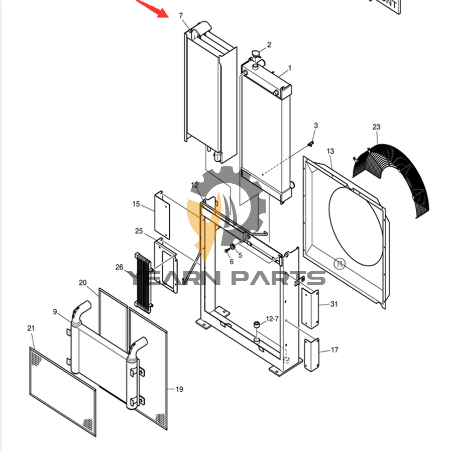 hydraulic-oil-cooler-400206-00358-400206-00358-for-doosan-daewoo-excavator-dx225lc-3-dx225lc-3-dieu