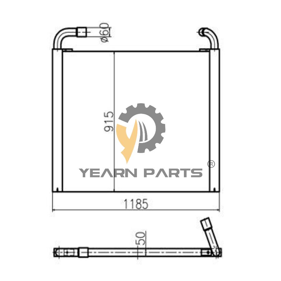 hydraulic-oil-cooler-for-kato-excavator-hd1430r-hd2045iii