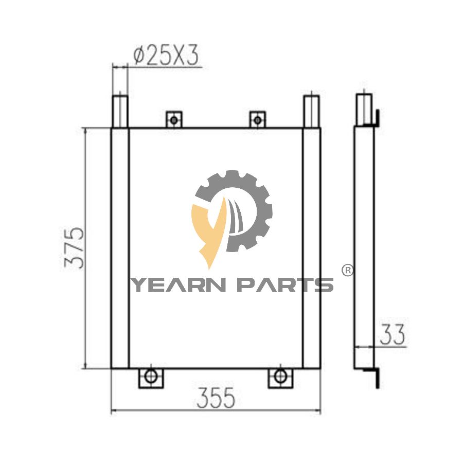 hydraulic-oil-cooler-for-kubota-kx155-kx163-kx165